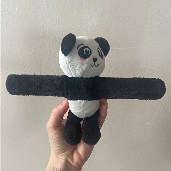 Adorable Black and White Panda Plush snap bracelet - Picture 3 of 9